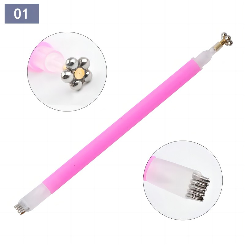 Factory wholesale pink double-head flower magnet pens