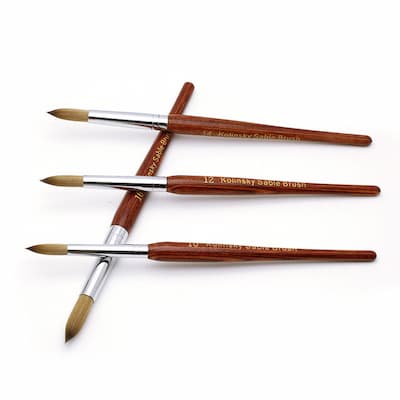 100% Pure Kolinsky Acrylic Brushes