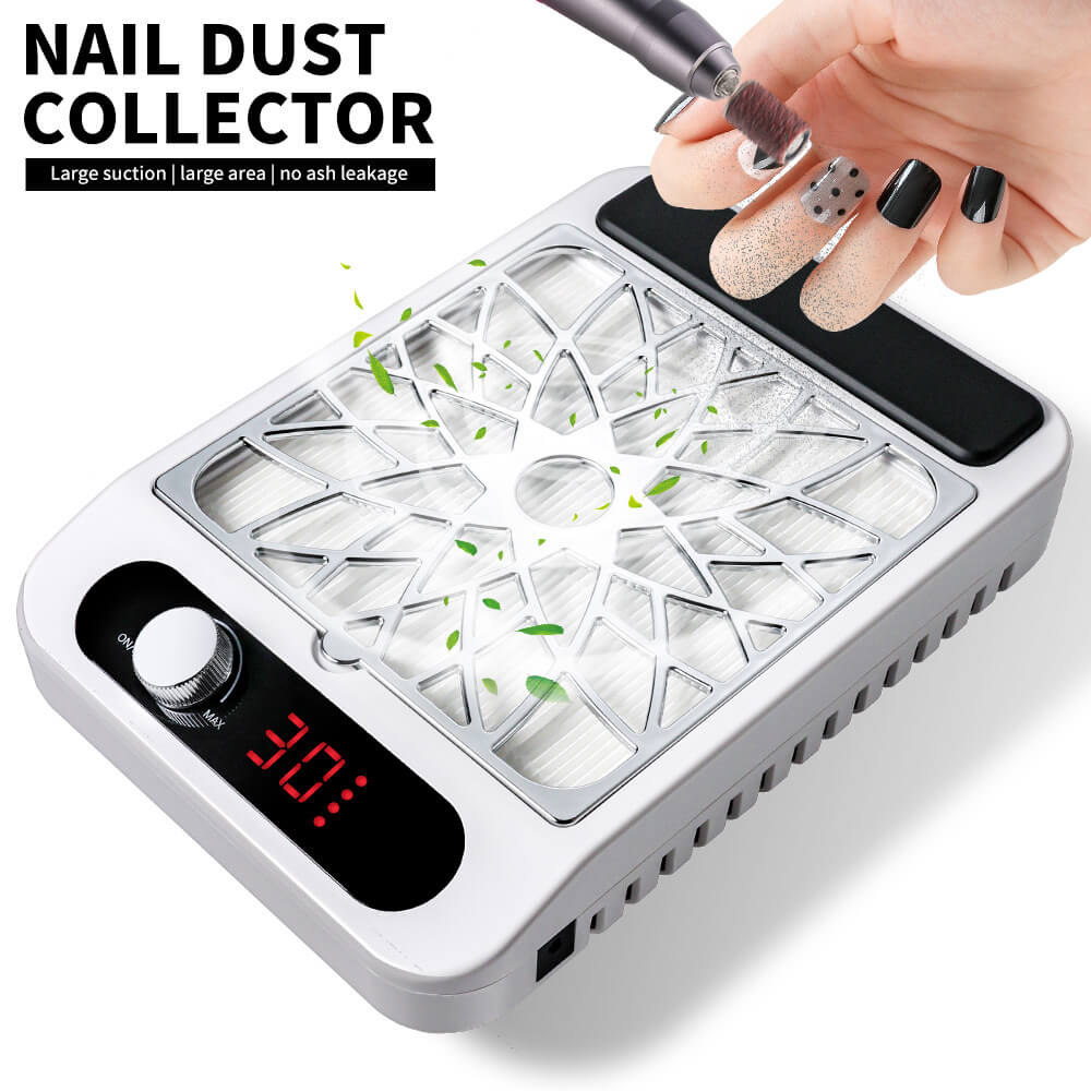 High-Power Brushless Nail Dust Collector with Digital Display