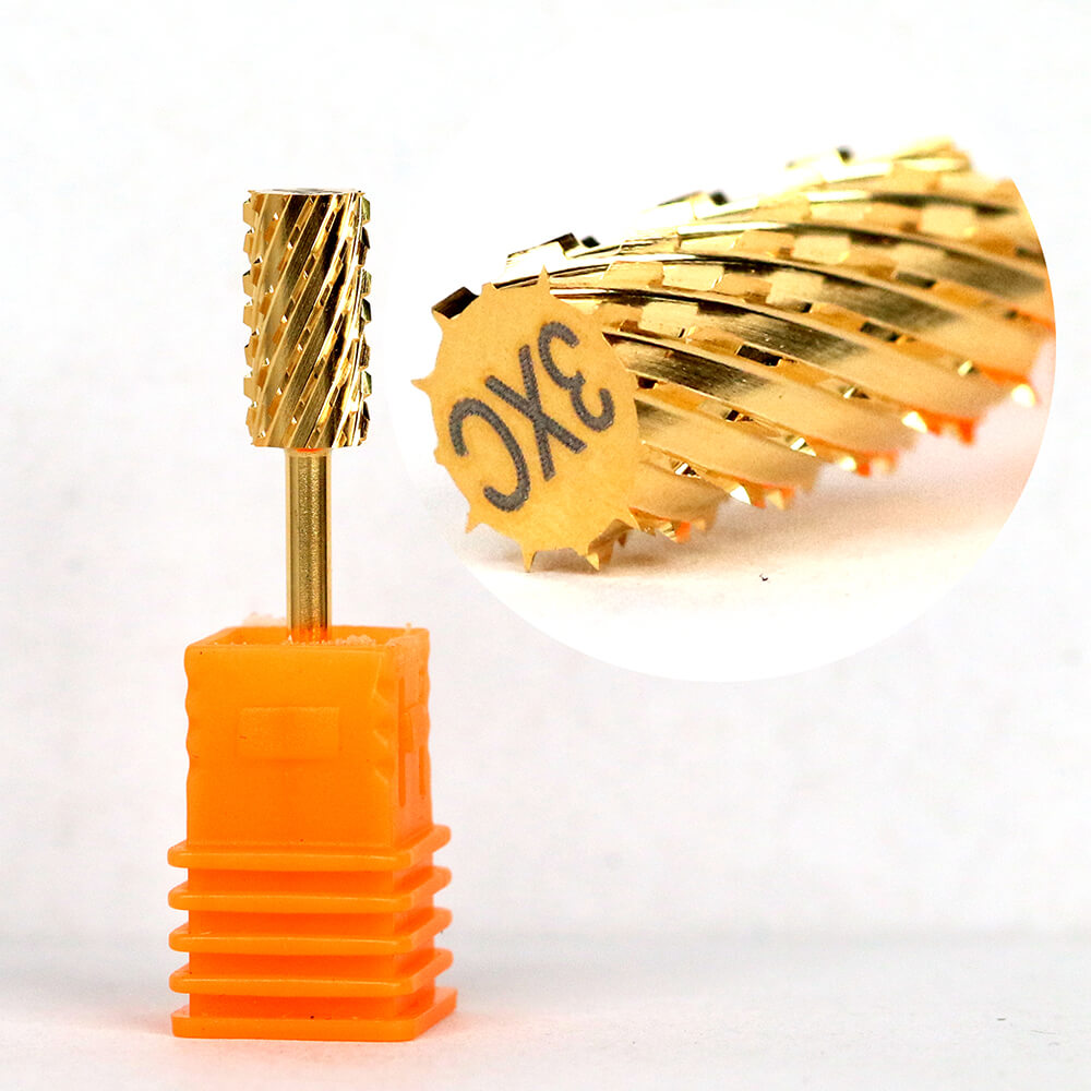 Professional Salon Nail Drill Bit with Gold Coating