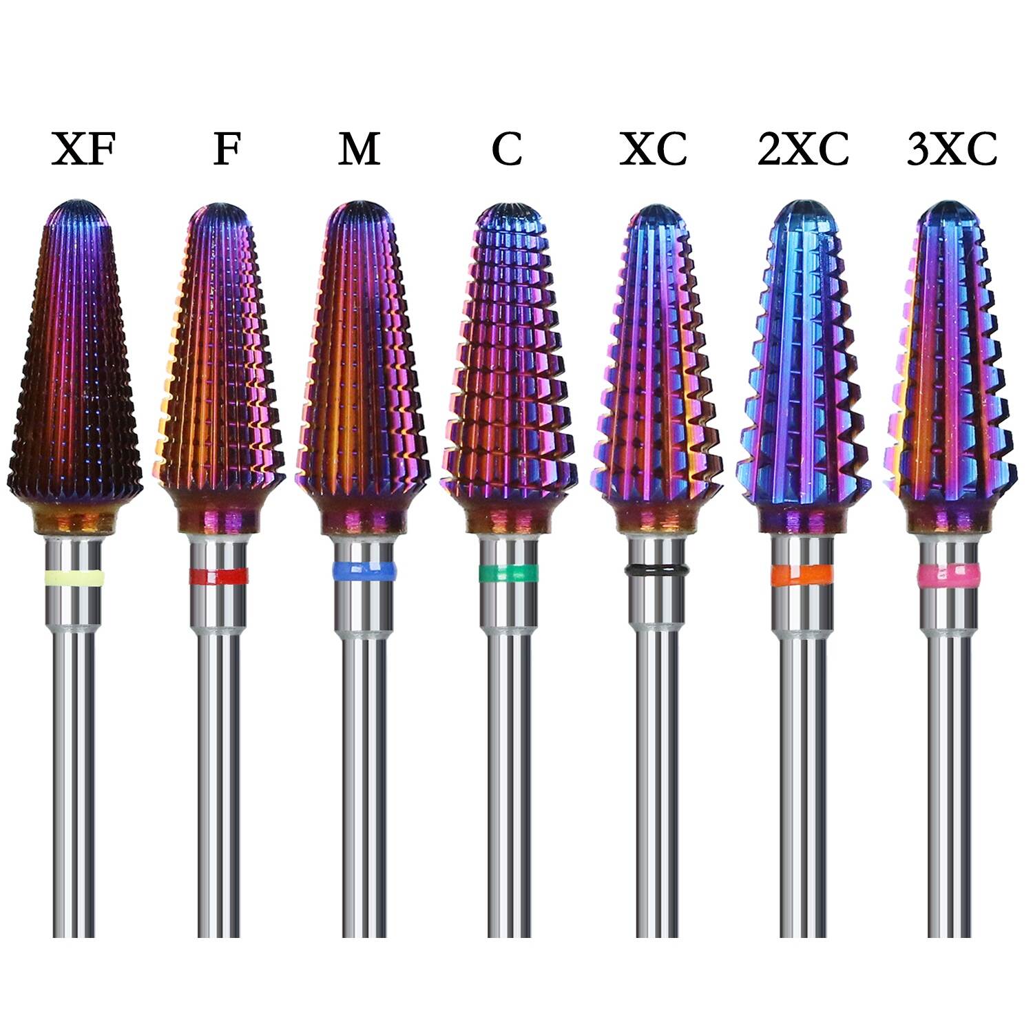 Rainbow Tapered Barrel Tungsten Carbide Nail Drill Bit