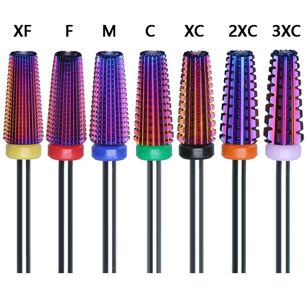 Professional Rainbow Tapered Barrel Tungsten Carbide Nail Drill Bit