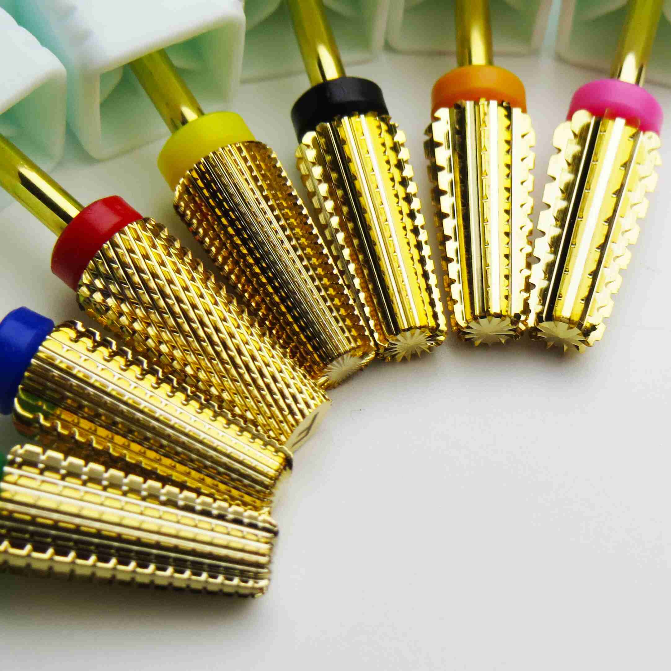3/32" Shank Gold Tapered Barrel Carbide Nail Drill Bit