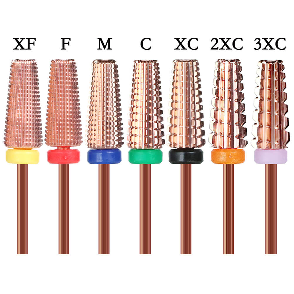 Rose Gold Cross Cut Carbide for Salon Acrylic Removal